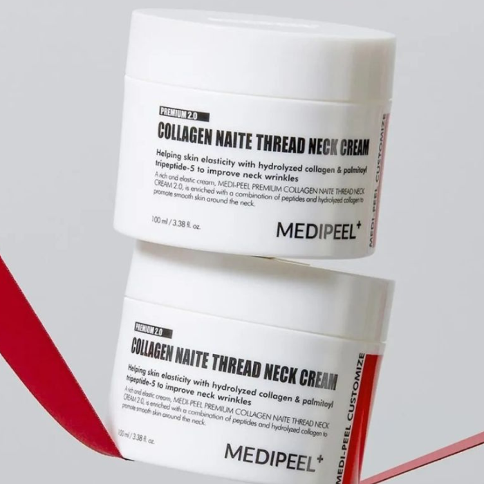 MEDI-PEEL Collagen Naite Thread Neck Cream Premium 2.0 - stangrinamasis kaklo ir dekoltė kremas