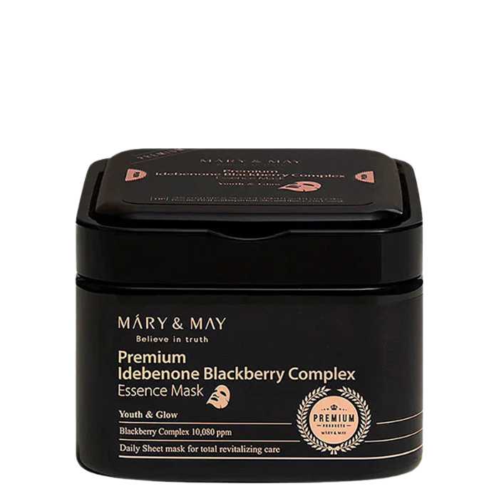 Mary&May Premium Idebenone Blackberry Complex Essence Mask - lakštinių veido kaukių rinkinys