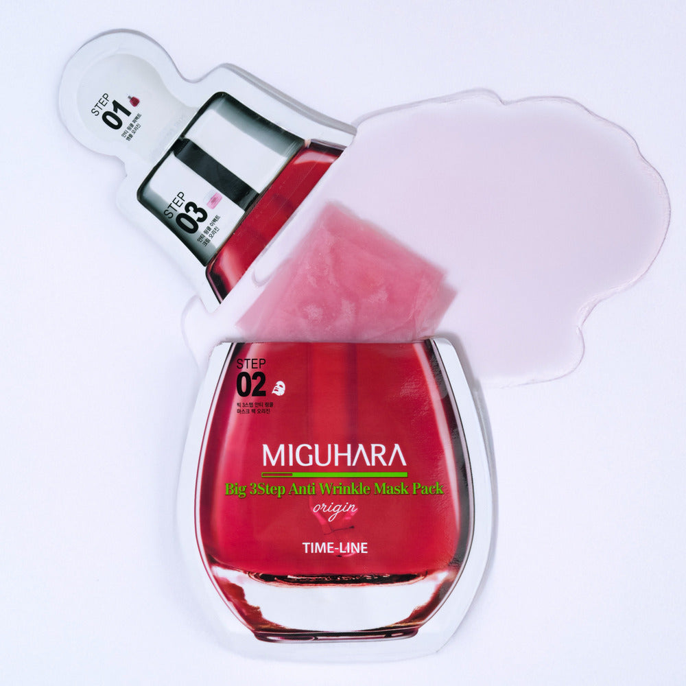 Miguhara Big 3 Step Anti- Wrinkle Mask Pack Origin - veido kaukė