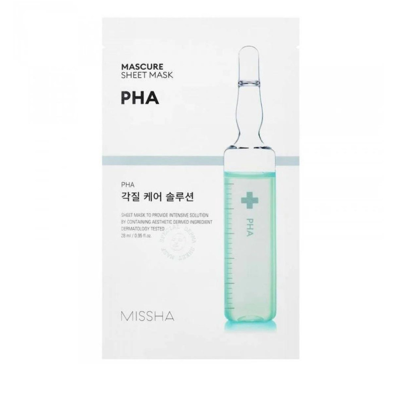 Missha Mascure Peeling Solution Sheet Mask - šveičiamoji lakštinė veido kaukė