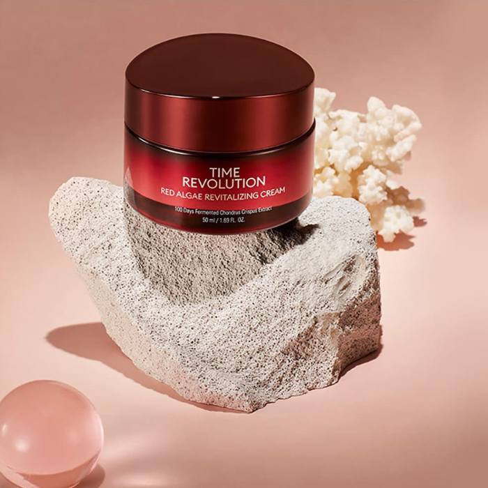 Missha Time Revolution Red Algae Revitalizing Cream - maitinamasis veido kremas