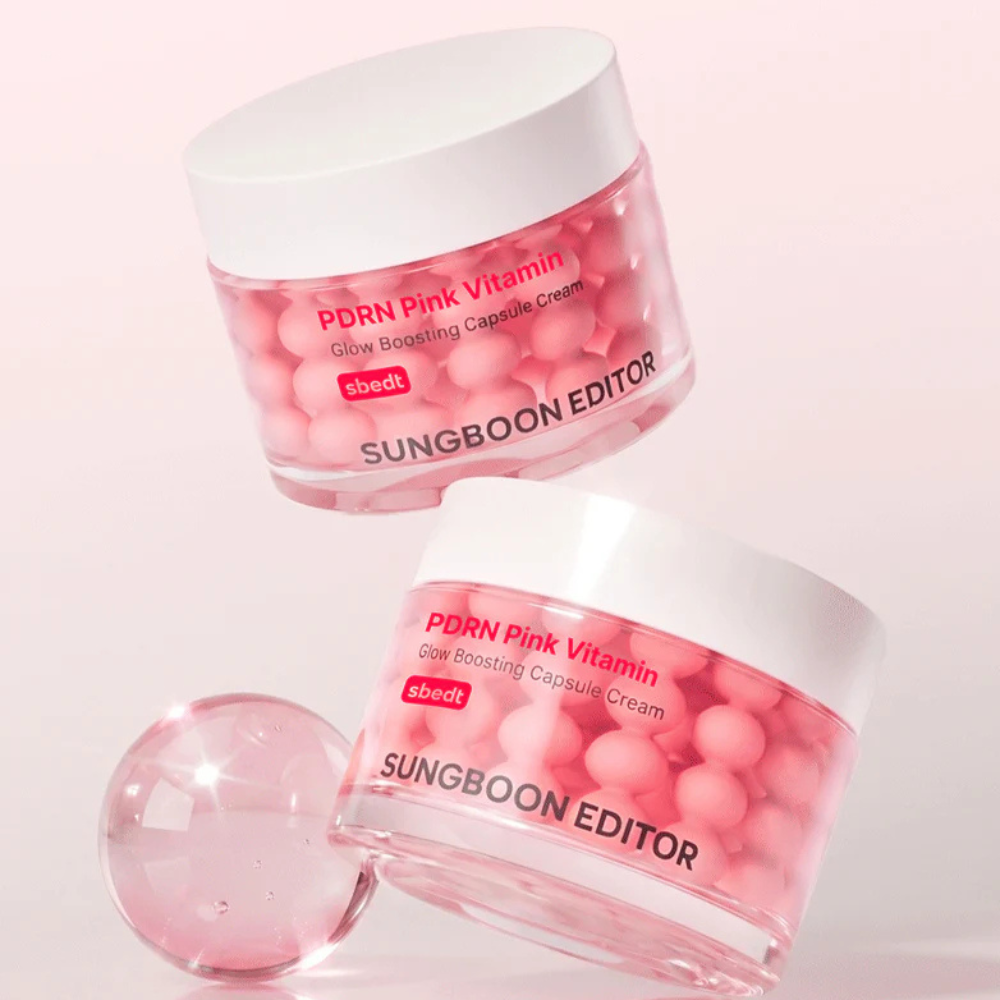 SUNGBOON EDITOR PDRN Pink Vitamin Glow Boosting Capsule Cream - skaistinamasis veido kremas
