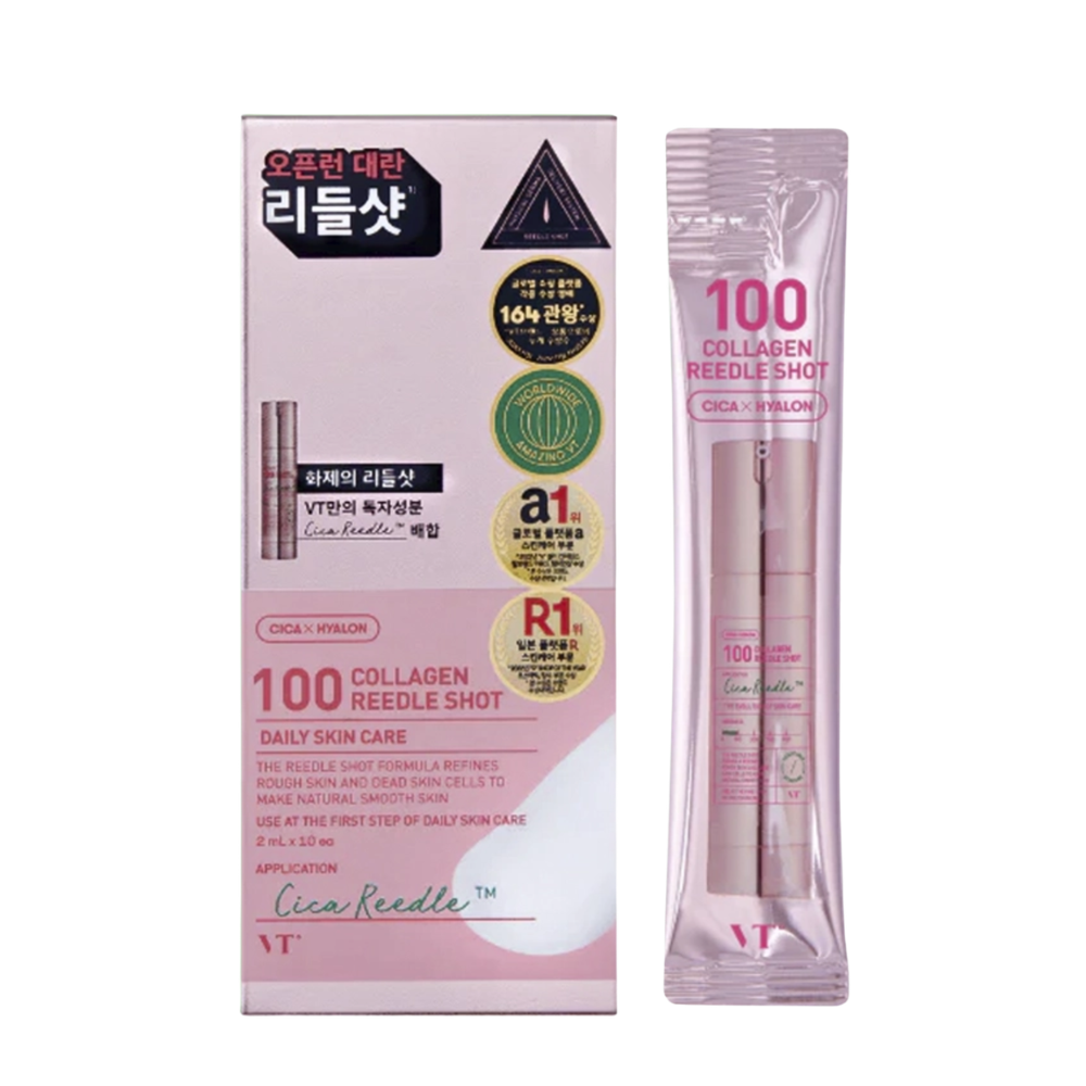 VT COSMETICS Collagen Reedle Shot 100 Stick Pouch - stangrinamoji aktyvaus veikimo ampulė