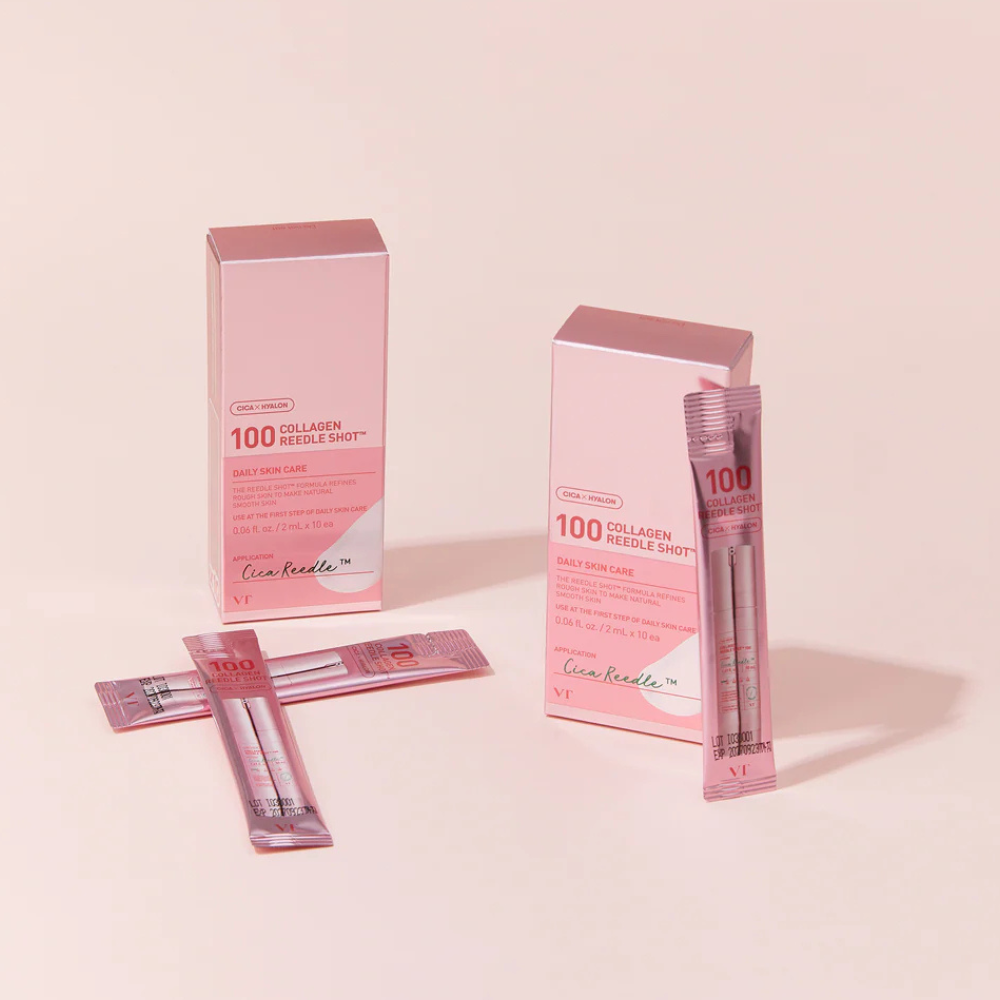 VT COSMETICS Collagen Reedle Shot 100 Stick Pouch - stangrinamoji aktyvaus veikimo ampulė