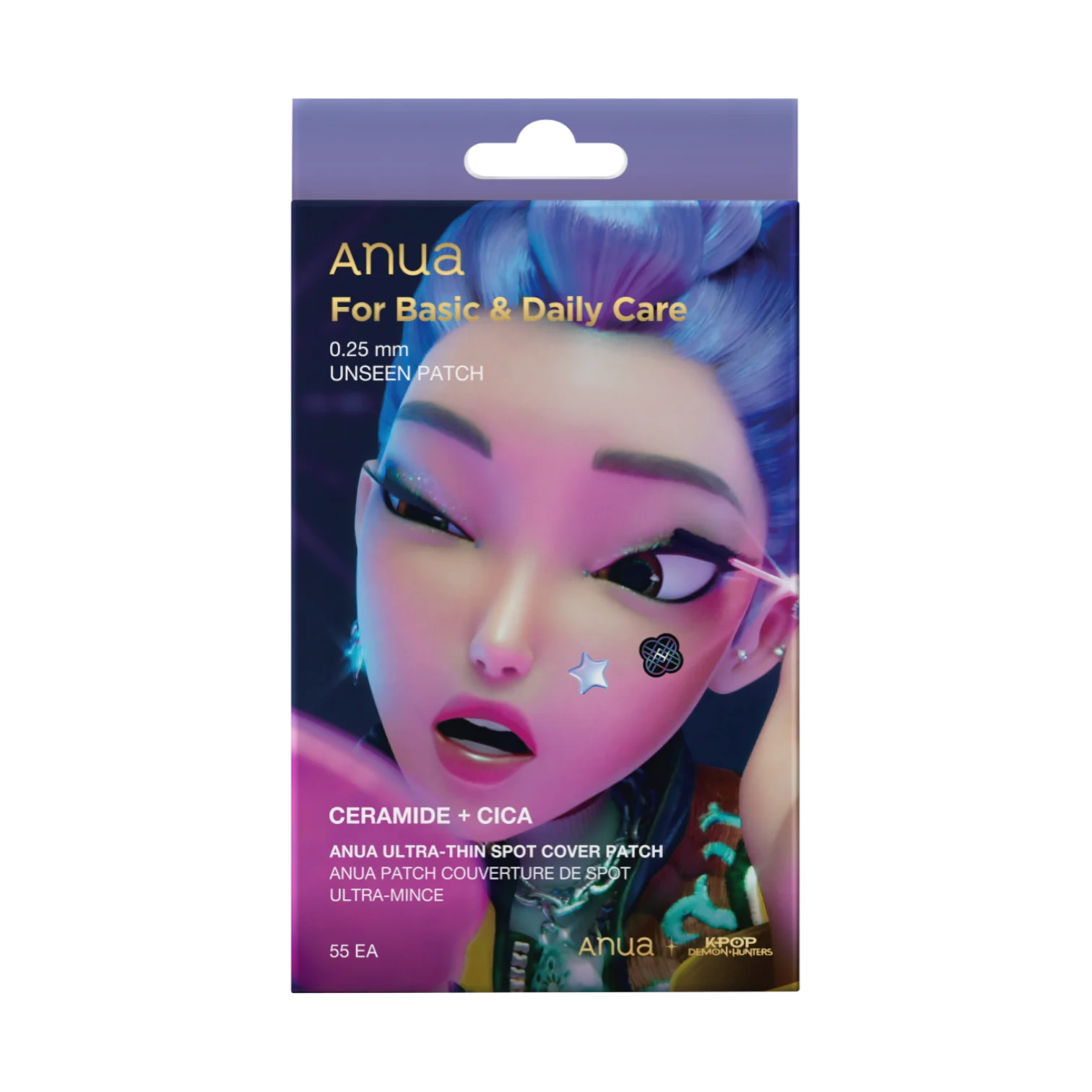 Anua K-Pop Demon Hunters Ultra-Thin Spot Cover Patch - hidrokoloidiniai pleistrai spuogams (55vnt)