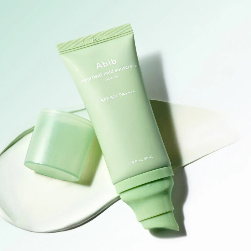 Abib Heartleaf Mild Sunscreen Relief Tube - apsauginis kremas nuo saulės