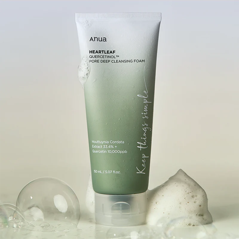 Anua Heartleaf Quercetinol Pore Deep Cleansing Foam - giliai poras valantis veido prausiklis