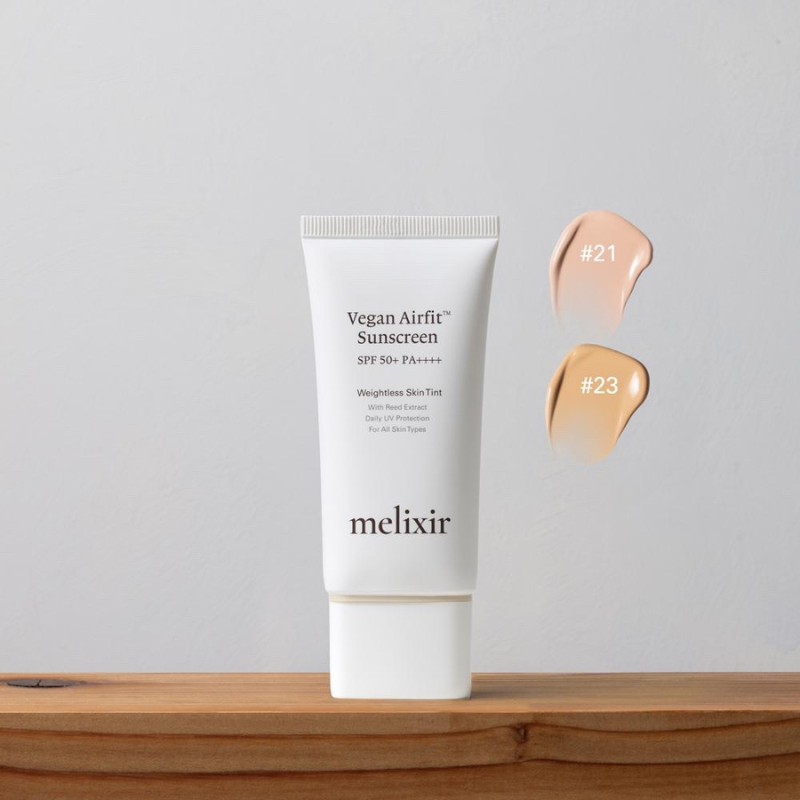 Melixir Vegan Airfit Sunscreen SPF 50+ PA++++ - tonuojantis apsauginis kremas nuo saulės