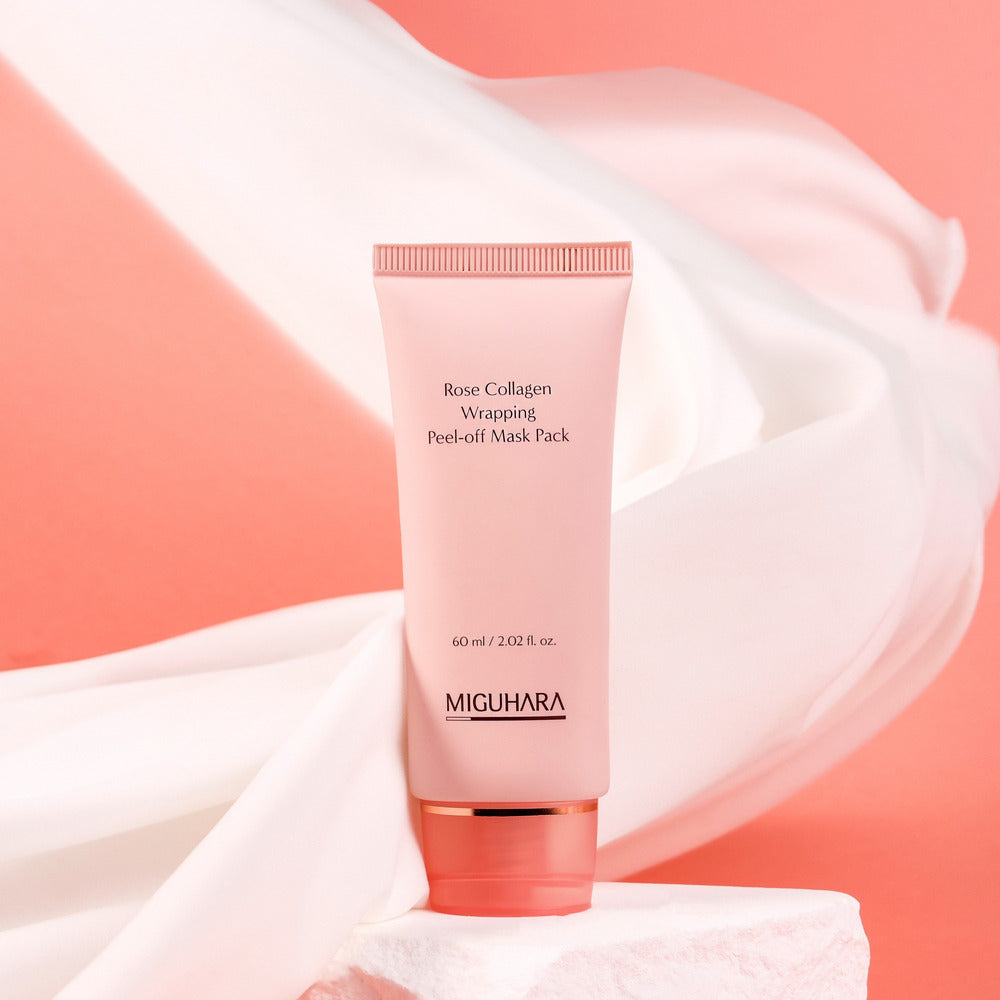 Miguhara Rose Collagen Wrapping Peel-off Mask Pack - veido kaukė 