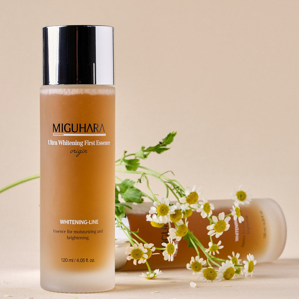 Miguhara Ultra Whitening First Essence Origin - šviesinanti veido esencija