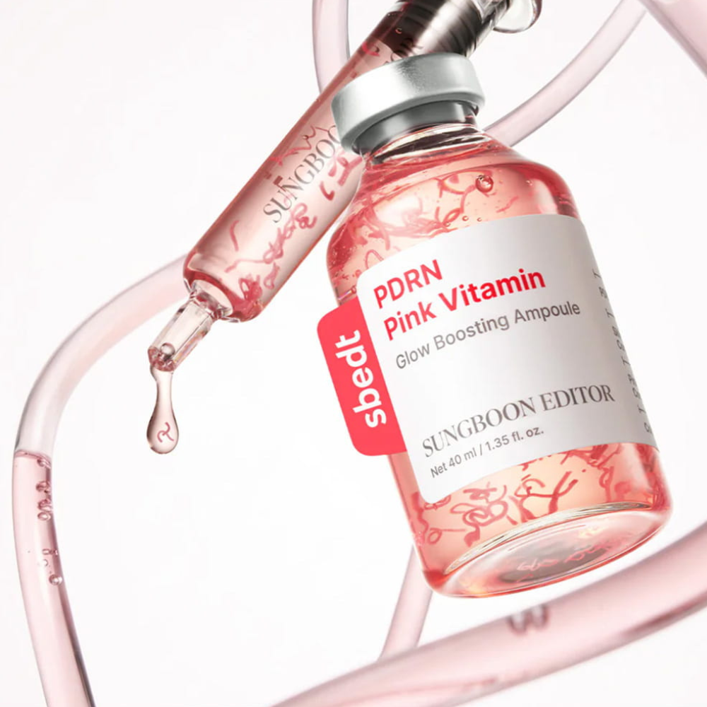 SUNGBOON EDITOR PDRN Pink Vitamin Glow Boosting Ampoule - skaistinamoji veido ampulė