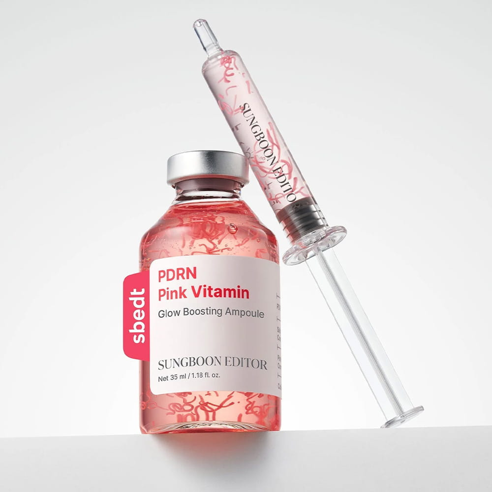 SUNGBOON EDITOR PDRN Pink Vitamin Glow Boosting Ampoule - skaistinamoji veido ampulė